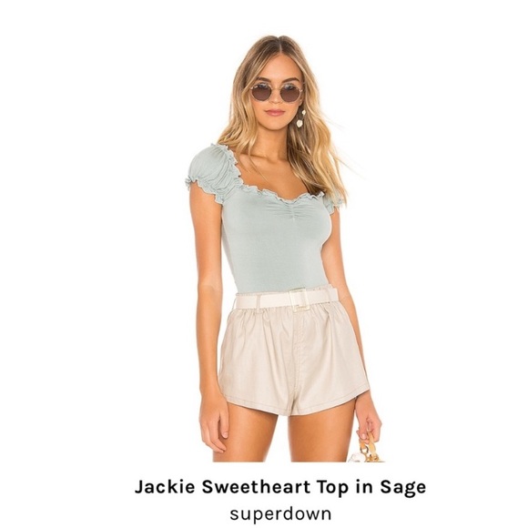 Superdow Sage Green Top - Picture 1 of 4